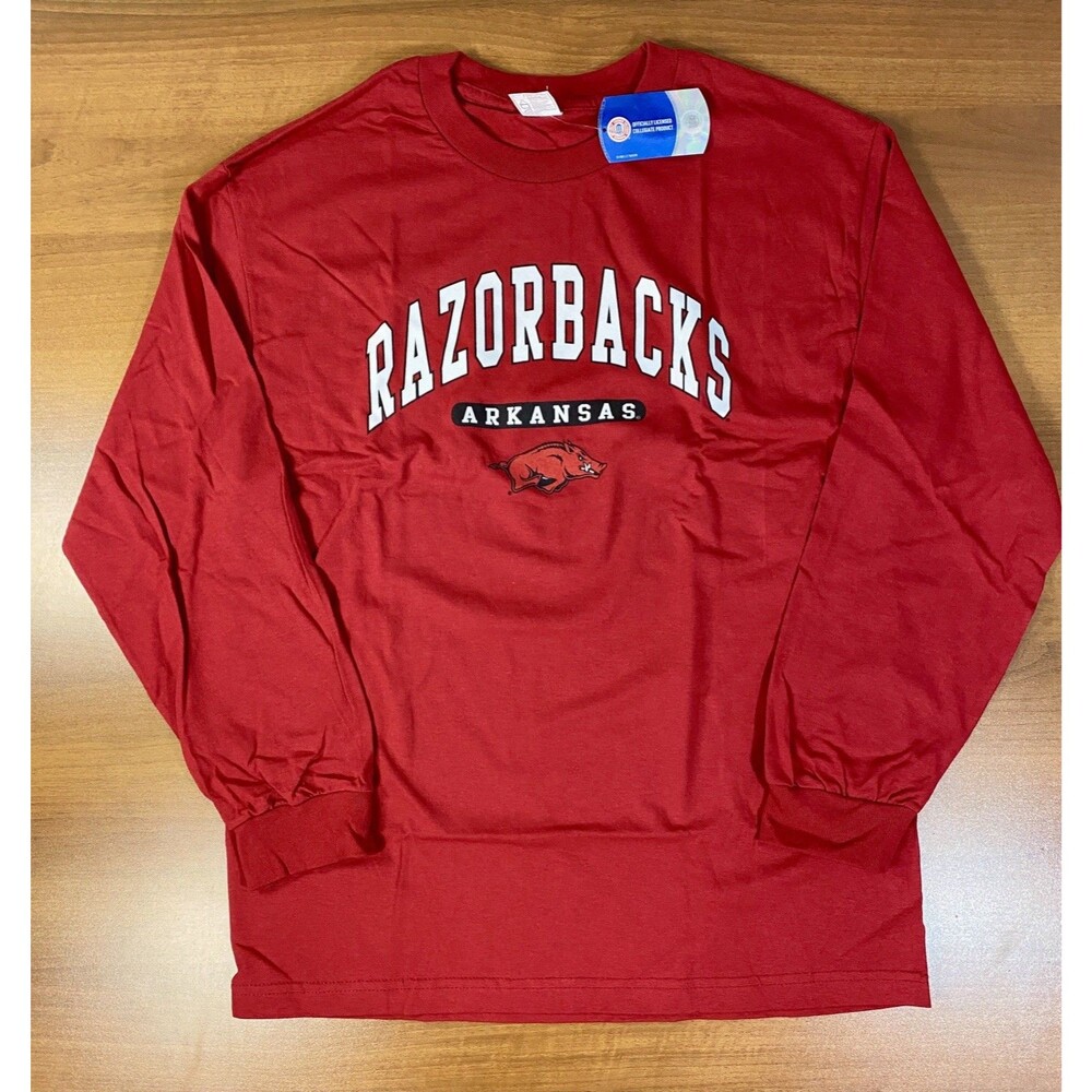 Old Variety Brand Men’s Large Arkansas Razorbacks Shirt Long Sleeve Red